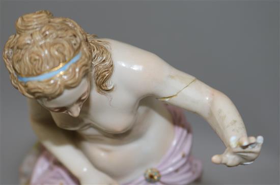 A large Meissen group of the Capture of the Tritons, height 30.5cm, damage